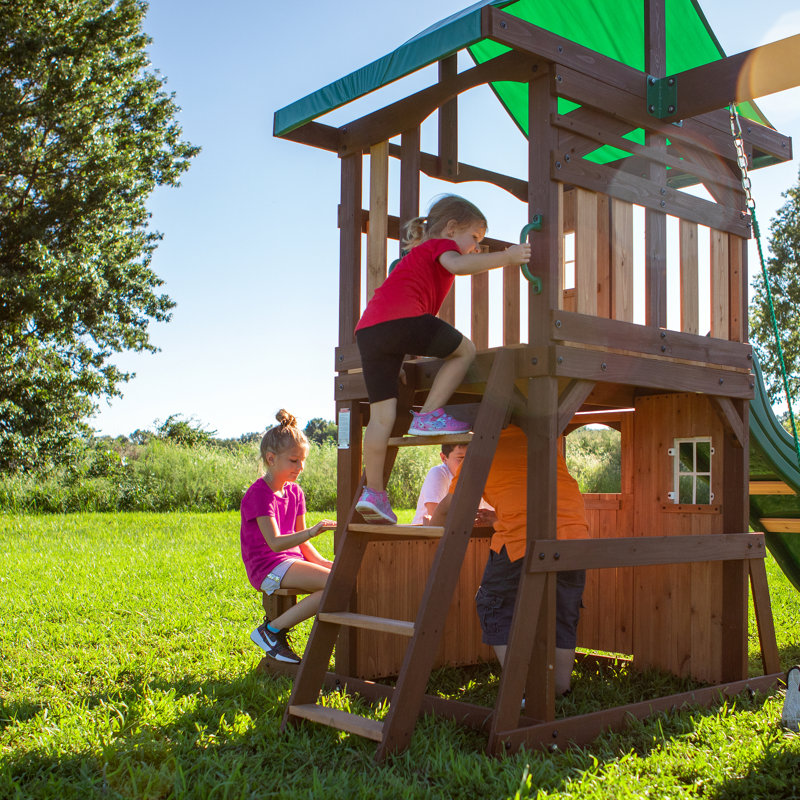 Backyard Discovery Lakewood All Cedar Swing Set & Reviews Wayfair